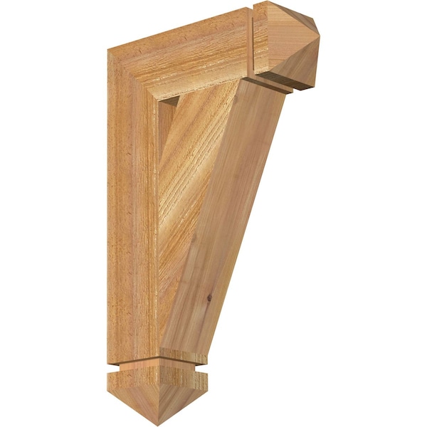Ekena Millwork Traditional Arts & Crafts Rough Sawn Bracket, Western Red Cedar, 4"W x 14"D x 22"H BKT04X14X22TRA03RWR - main